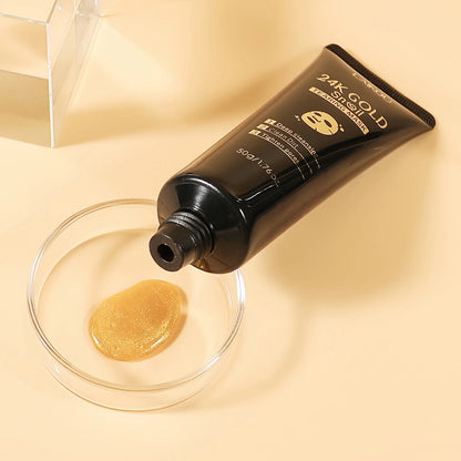 LAIKOU 24K Gold Snail Peel-Off Mask 3PCS Deep Cleansing Pore Tightening Blackhead Removal Detoxifying Facial Treatment 50g